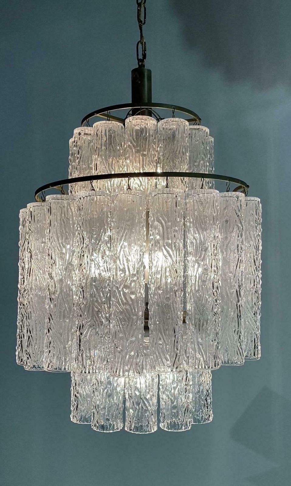 photo vinterior Italian Tronchi Chandelier By Toni Zuccheri For Venini, Murano, 1950