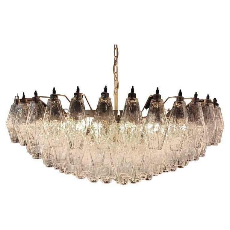 photo for sale Pair Of Poliedri Chandeliers, Murano