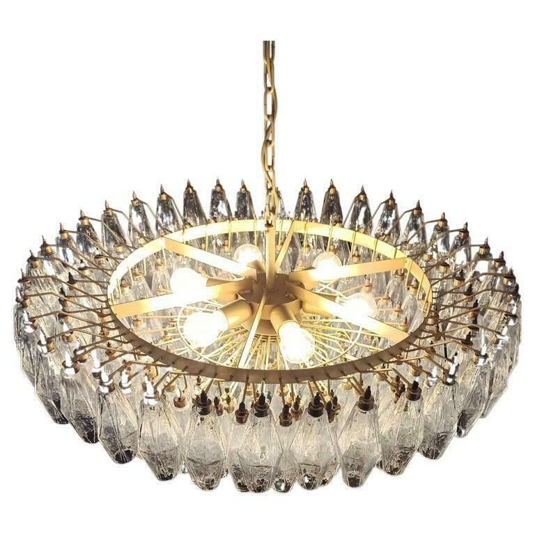 photo vinterior Pair Of Poliedri Chandeliers, Murano