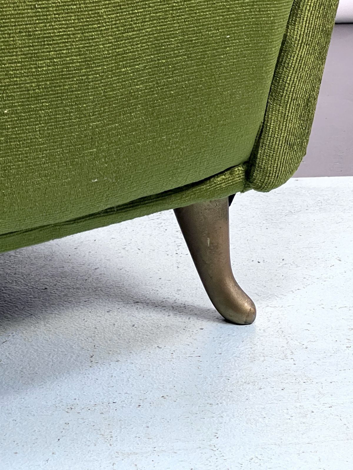 9919.0 Rare Mid Century Italian Green Velvet Isa Armchairs Attributable To Gio Ponti. 50s photo