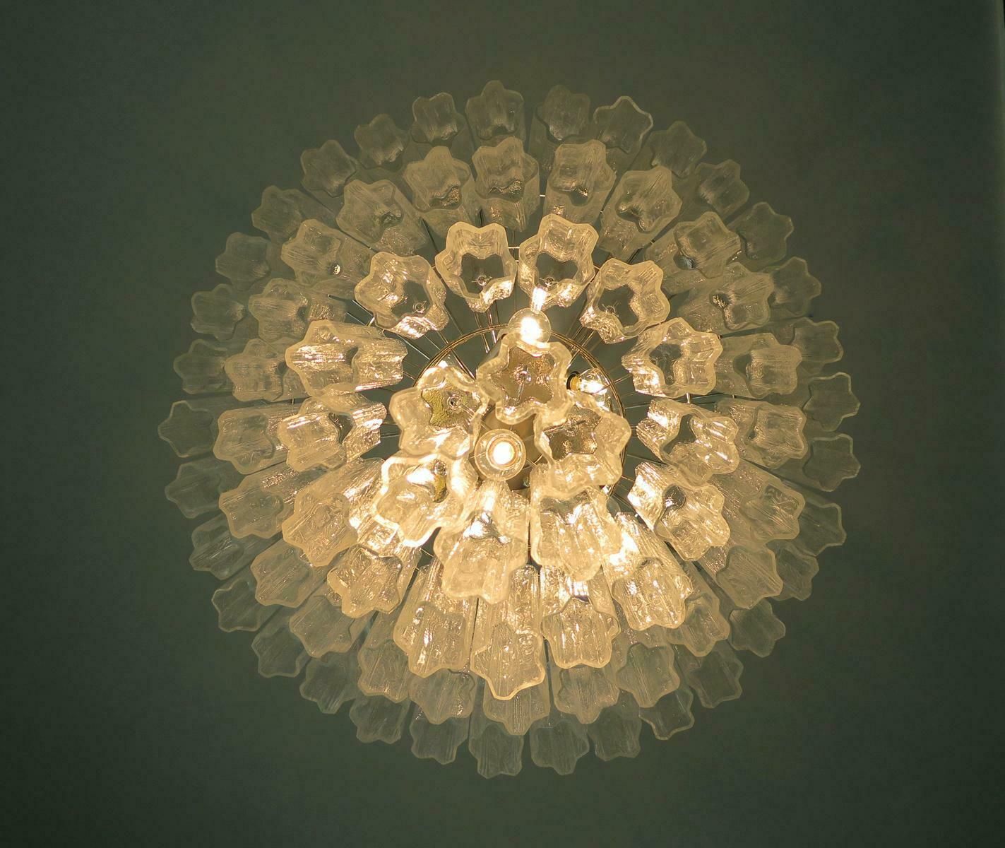 Italian Murano Glass Chandelier, 78 Tronchi, Tony Zuccheri Style photo vinterior
