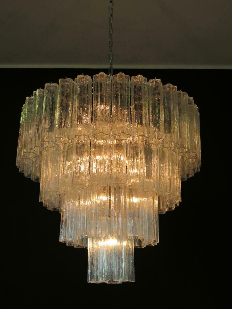 photo for sale Italian Murano Glass Chandelier, 78 Tronchi, Tony Zuccheri Style