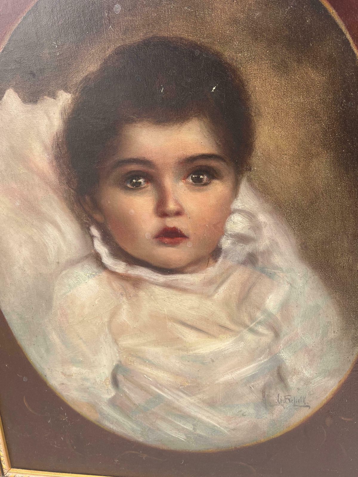 Portrait Of Alittle Girl Budapest 1910 photo for sale
