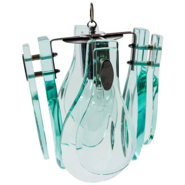 Pendant Lamp In The Style Of Fontana Arte Italy 1970
