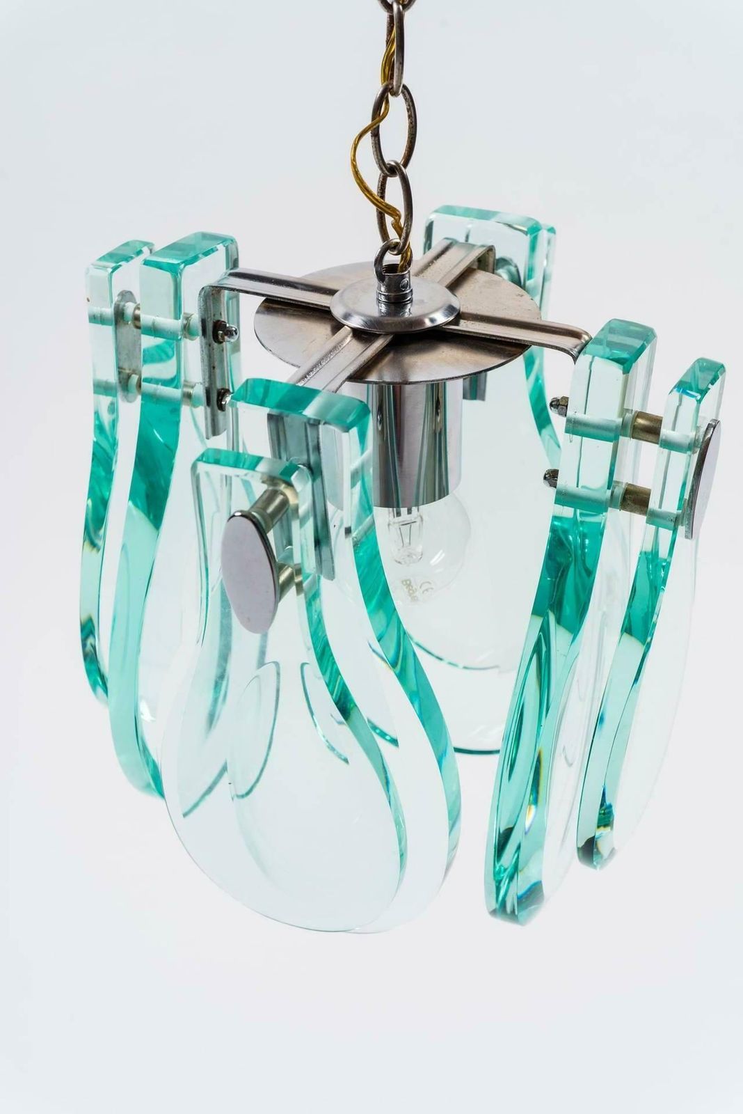 Pendant Lamp In The Style Of Fontana Arte Italy 1970 photo for sale