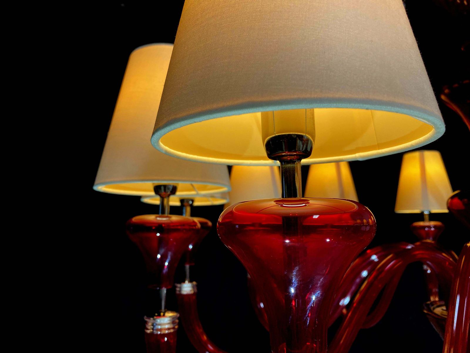 Italian Chandelier By Barovier And Toso Murano 1990 photo for sale