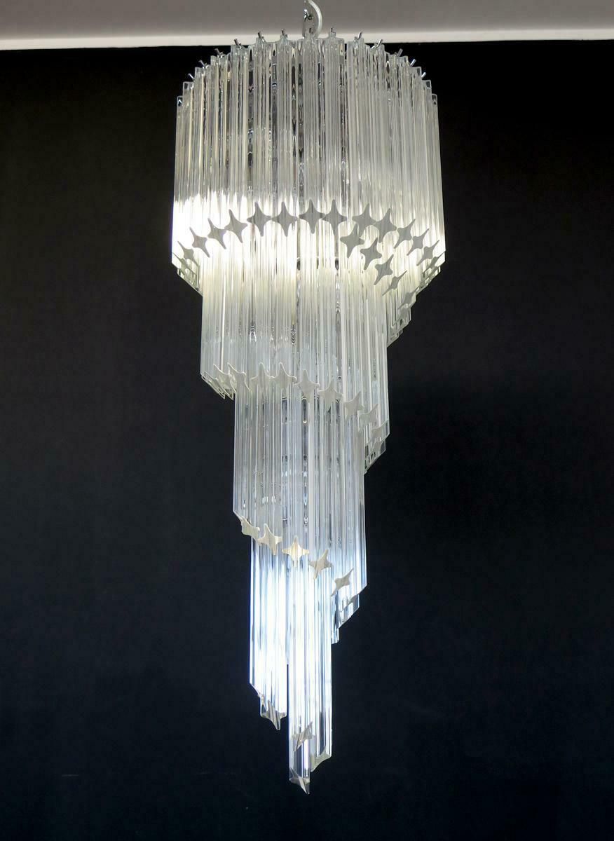 photo for sale Majestic Pair Of Murano Chandeliers, Murano