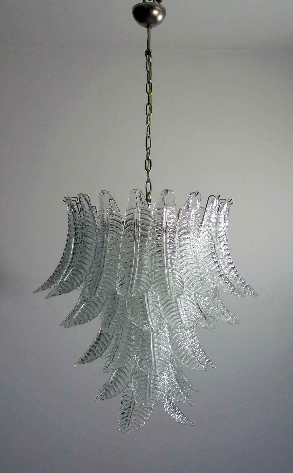 photo furniture Pair Of Italian Leaves Chandeliers  Barovier And Toso Style  Murano