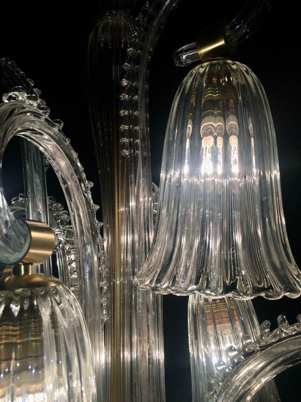 photo vinterior Charming Italian Chandelier By Ercole Barovier, Murano, 1940s