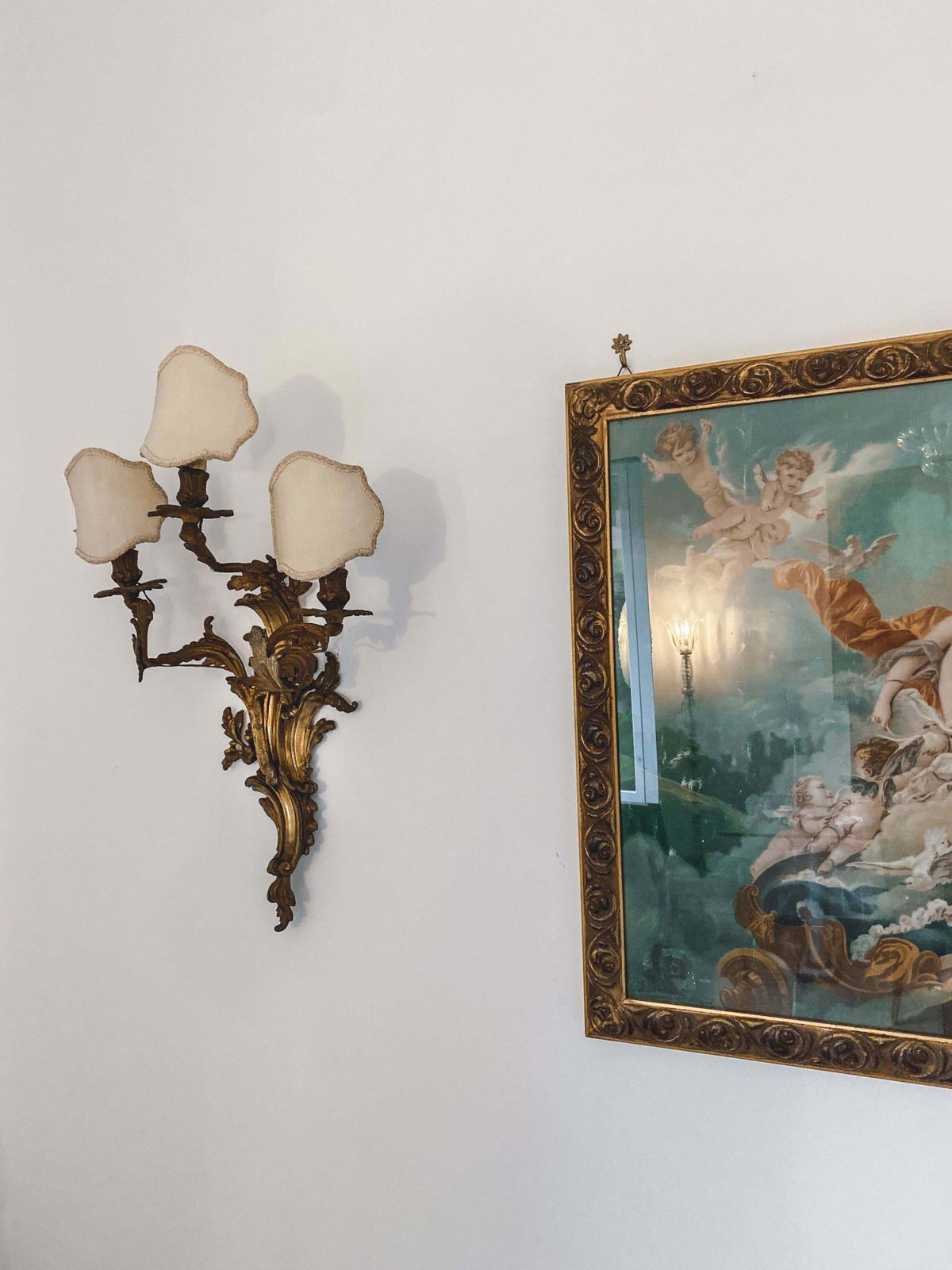 19th Century Pair Louis XV Style Gilt Bronze Appliques Or Wall Lights photo 1212.0