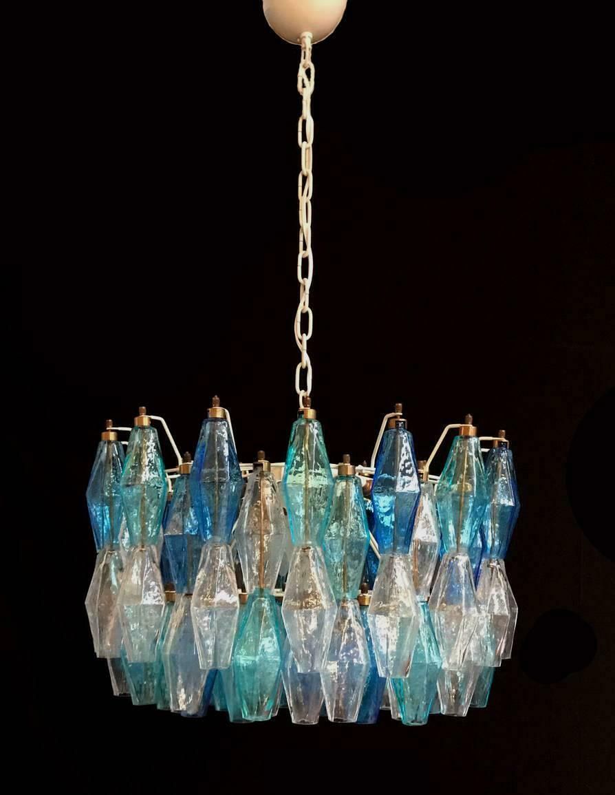 Pair Of Murano Poliedri Chandelier In The Style Of Carlo Scarpa photo 4846.0