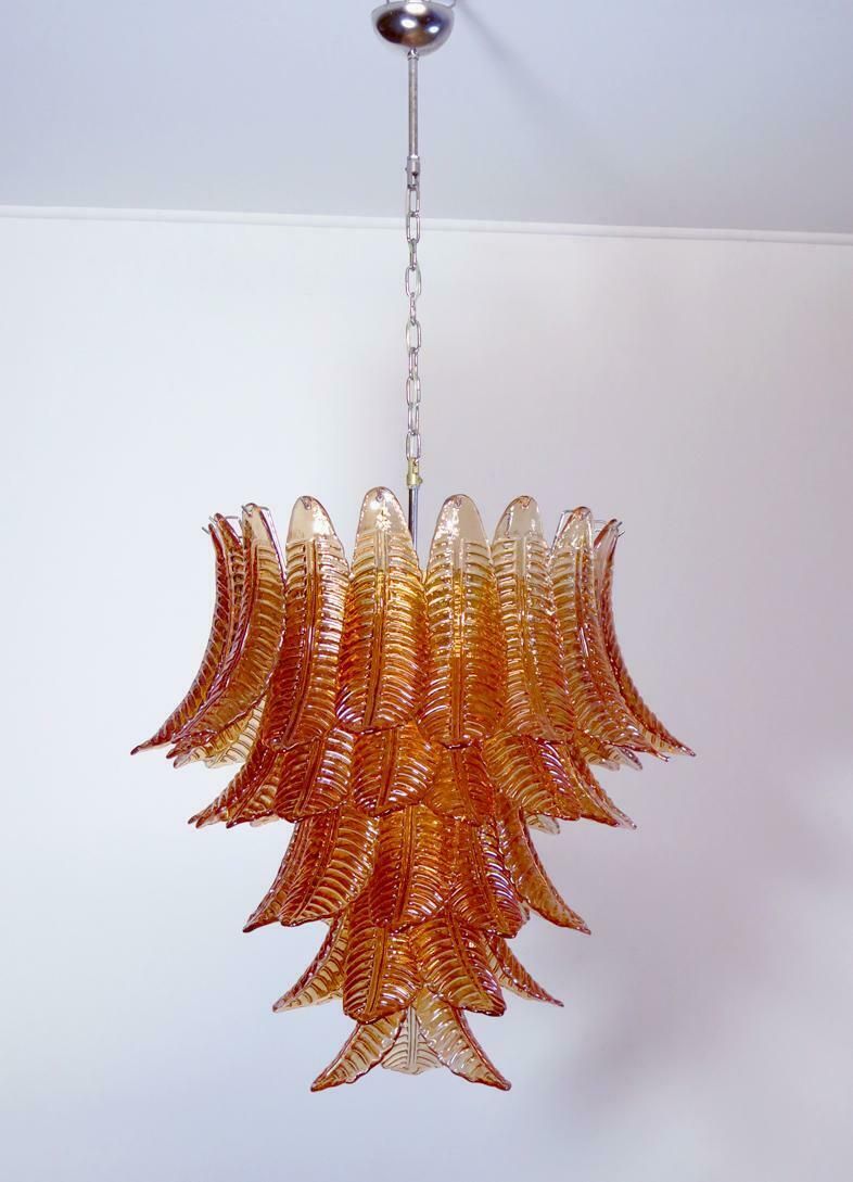 photo furniture Italian Leaves Chandelier, Barovier & Toso Style, Murano