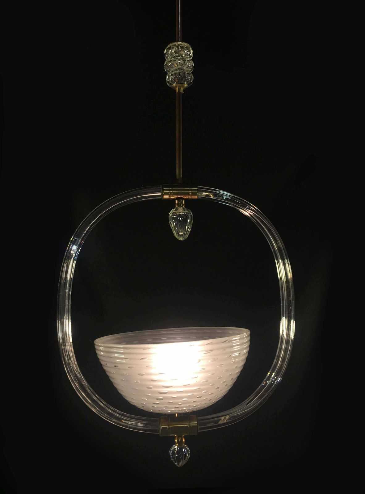 Charming Italian Chandelier By Barovier And Toso Murano 1940 photo vinterior