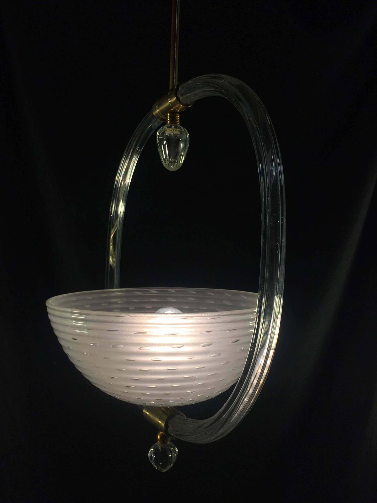 2019.0 Charming Italian Chandelier By Barovier And Toso Murano 1940 photo
