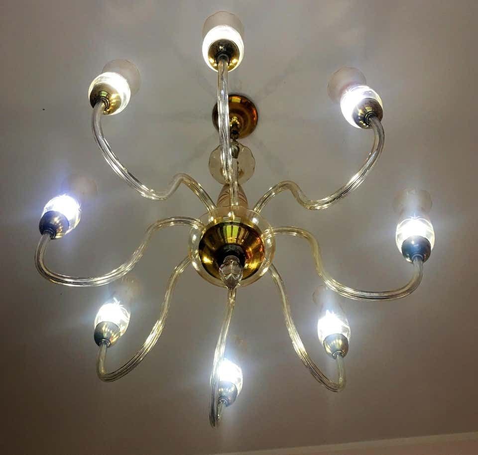 Italian De Majo Chandelier, Murano, 1990 photo for sale