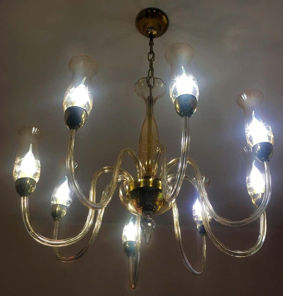 Italian De Majo Chandelier, Murano, 1990 photo vinterior