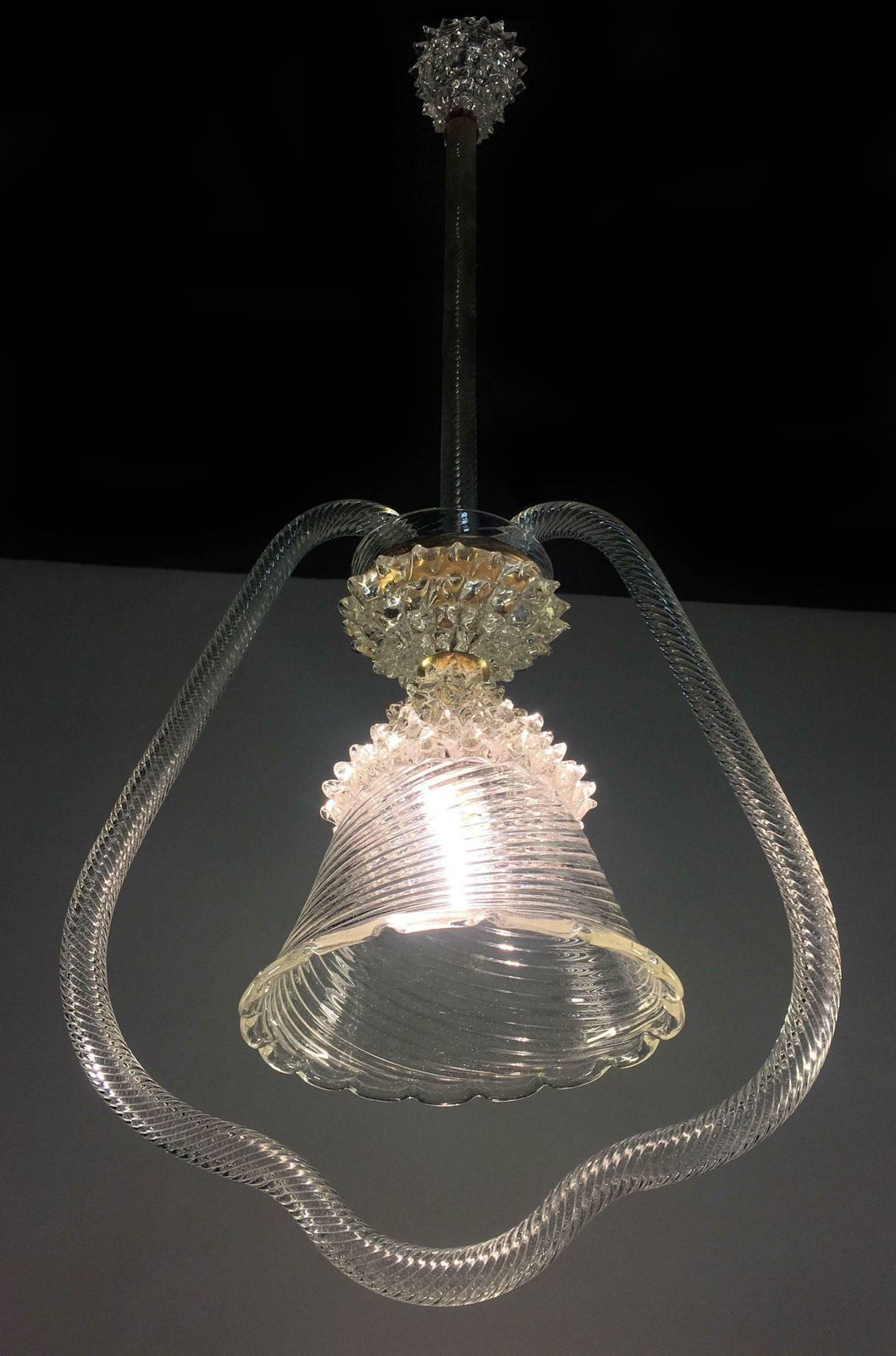 Italian Chandelier By Barovier And Toso  Murano  1950 photo vintage