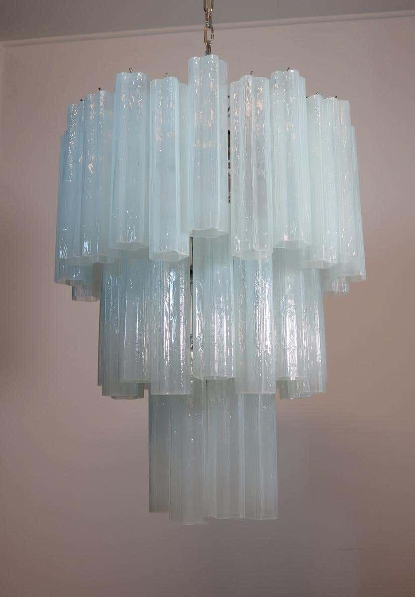 Opal Silk 48 Trunks Chandelier In Toni Zuccheri Style, Murano