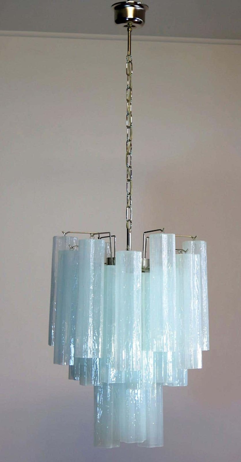 Pair Of 30 Tronchi Chandelier In Toni Zuccheri Style For Venini  Murano photo for sale