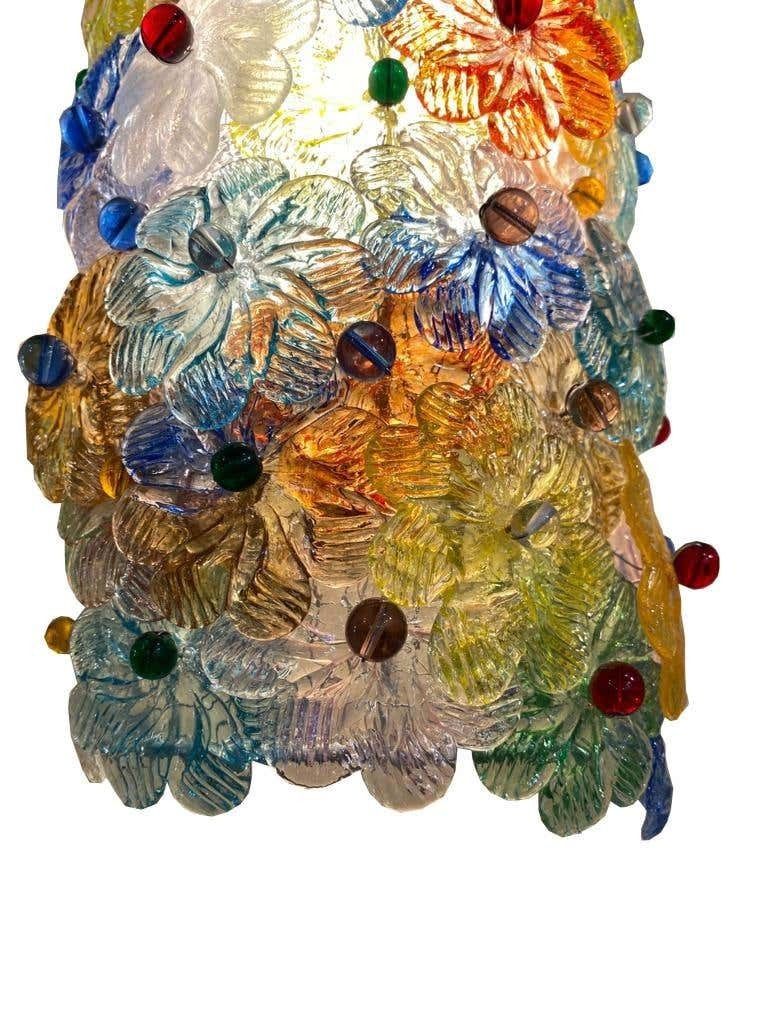 Stunning Set Of 4 Sconces Millefiori By Barovier&Toso Murano, 1950 photo for sale