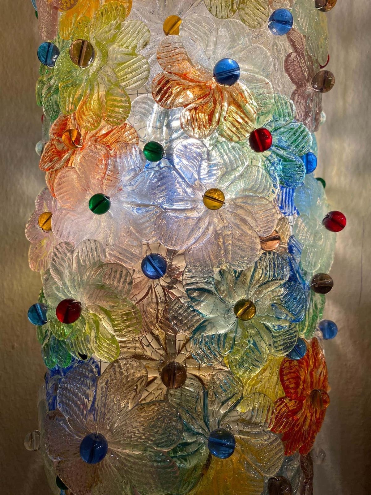 Stunning Set Of 4 Sconces Millefiori By Barovier&Toso Murano, 1950 photo Lighting