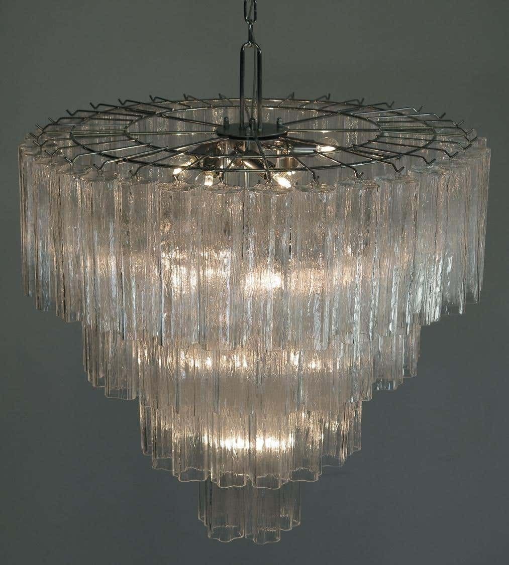 Pair Of Murano 78 Glass Chandeliers In The Of Style Toni Zuccheri For Venini photo vinterior