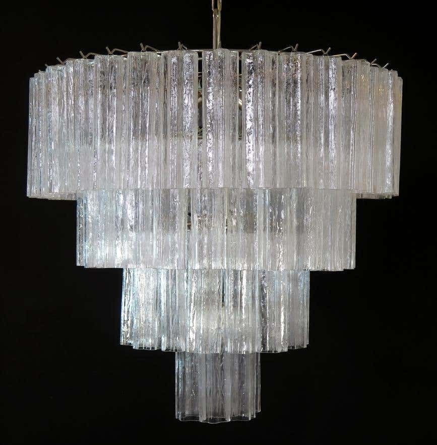 Pair Of Murano 78 Glass Chandeliers In The Of Style Toni Zuccheri For Venini photo buy