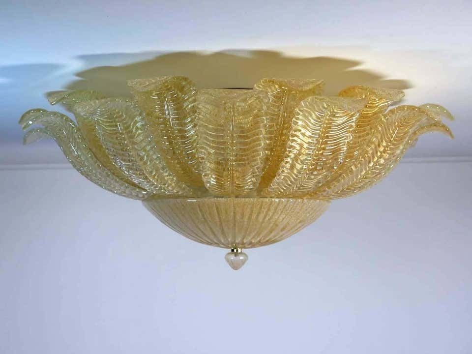 Large Ceiling Leaves Barovier & Toso Style, Murano, 1980s photo furniture