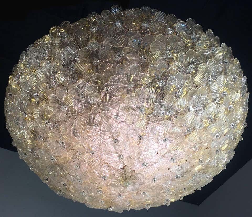 Ceiling Flowers Lamp By Barovier & Toso, Murano, 1980s photo 2423.0