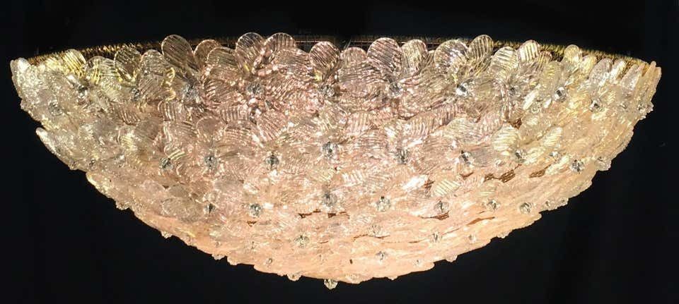 Ceiling Flowers Lamp By Barovier & Toso, Murano, 1980s photo buy
