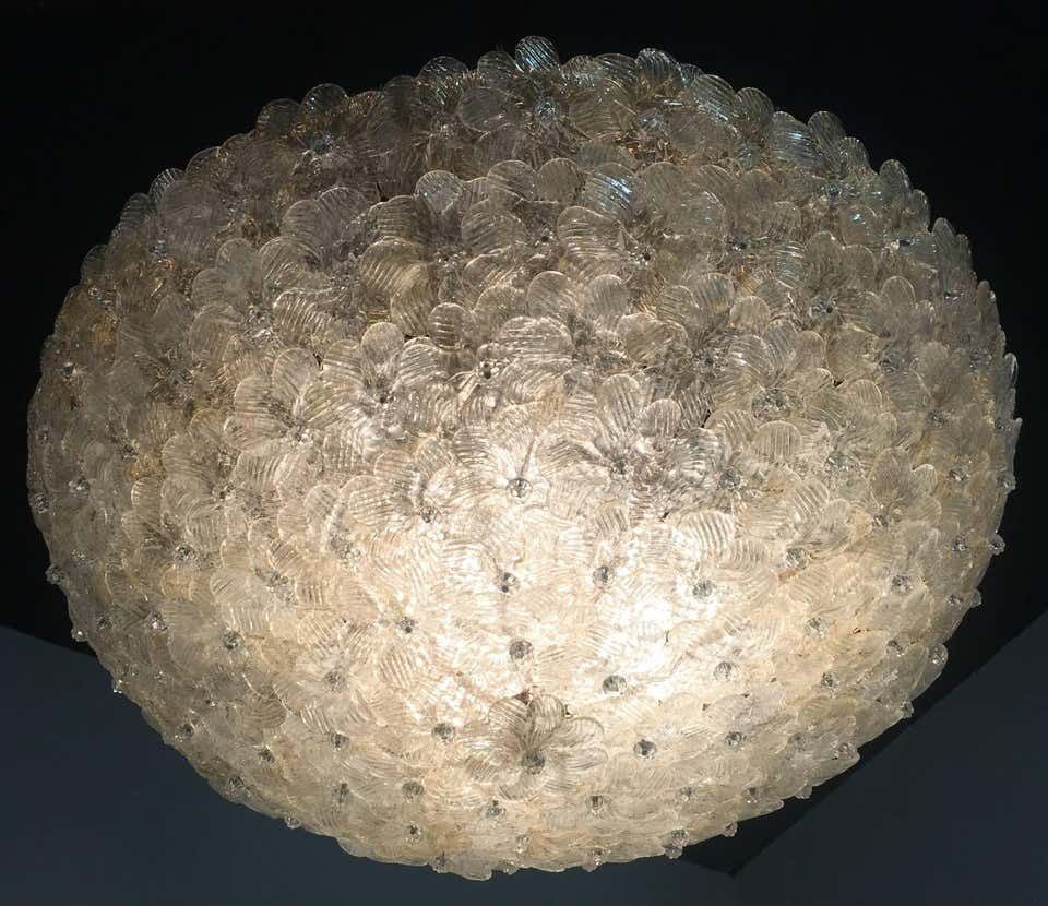 2423.0 Ceiling Flowers Lamp By Barovier & Toso, Murano, 1980s photo