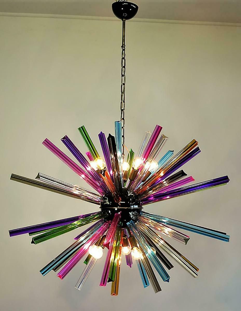 Sputnik Chandelier Multicoloured, Murano, Late 20th Century photo for sale