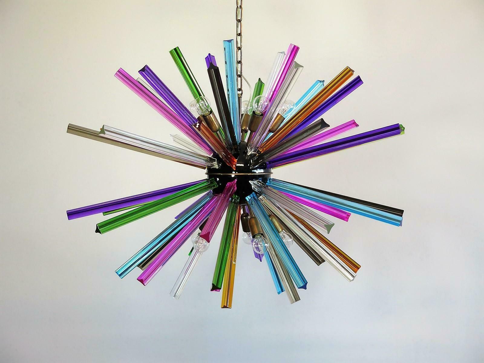 Sputnik Chandelier Multicoloured, Murano, Late 20th Century photo Lighting