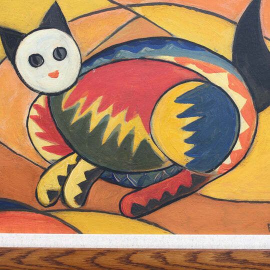 photo furniture Portrait Of A Reposing Cat By F. Duparc (Circa 1960s)
