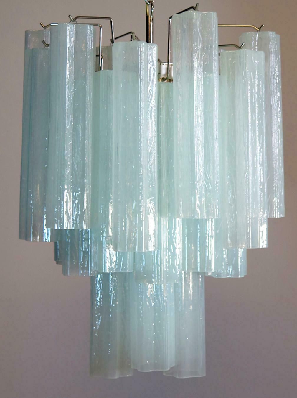 Pair Of 30 Tronchi Chandeliers In Toni Zuccheri Style For Venini, Murano photo for sale