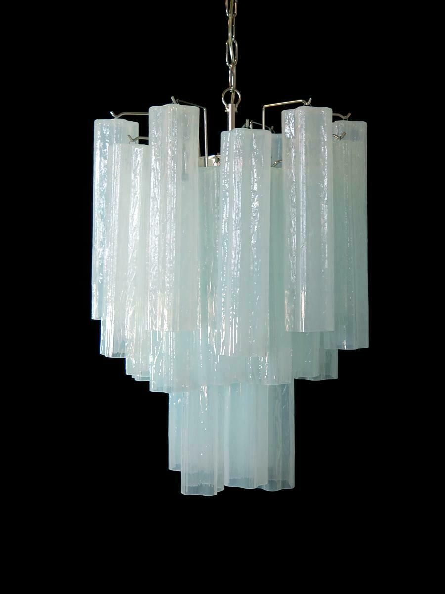 Pair Of 30 Tronchi Chandeliers In Toni Zuccheri Style For Venini, Murano photo Lighting