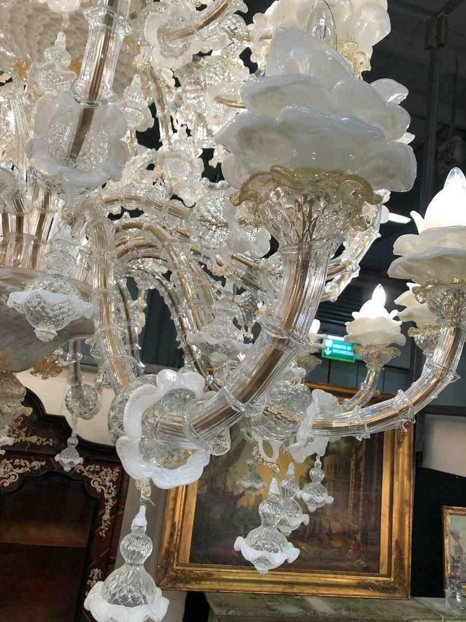 Majestic Italian Chandelier, Murano, 1980s photo for sale