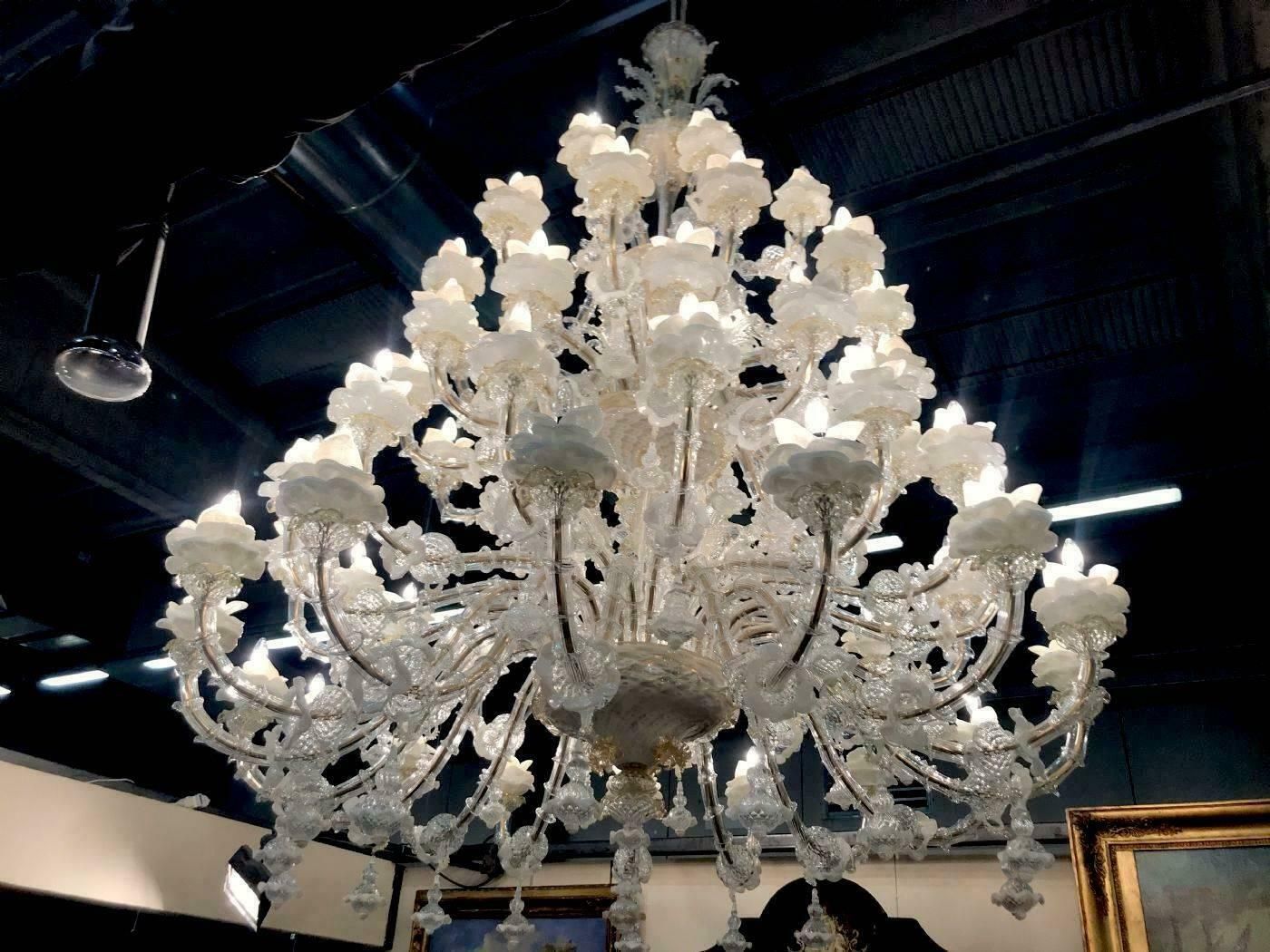 Majestic Italian Chandelier, Murano, 1980s photo buy