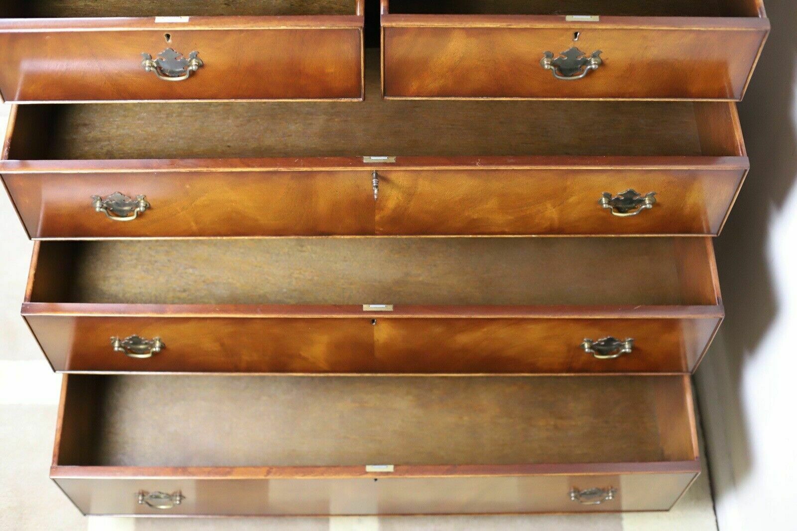 George  III Style  Mahogany Chest Of Drawers Made By Bevan Funell Reprodux photo vintage