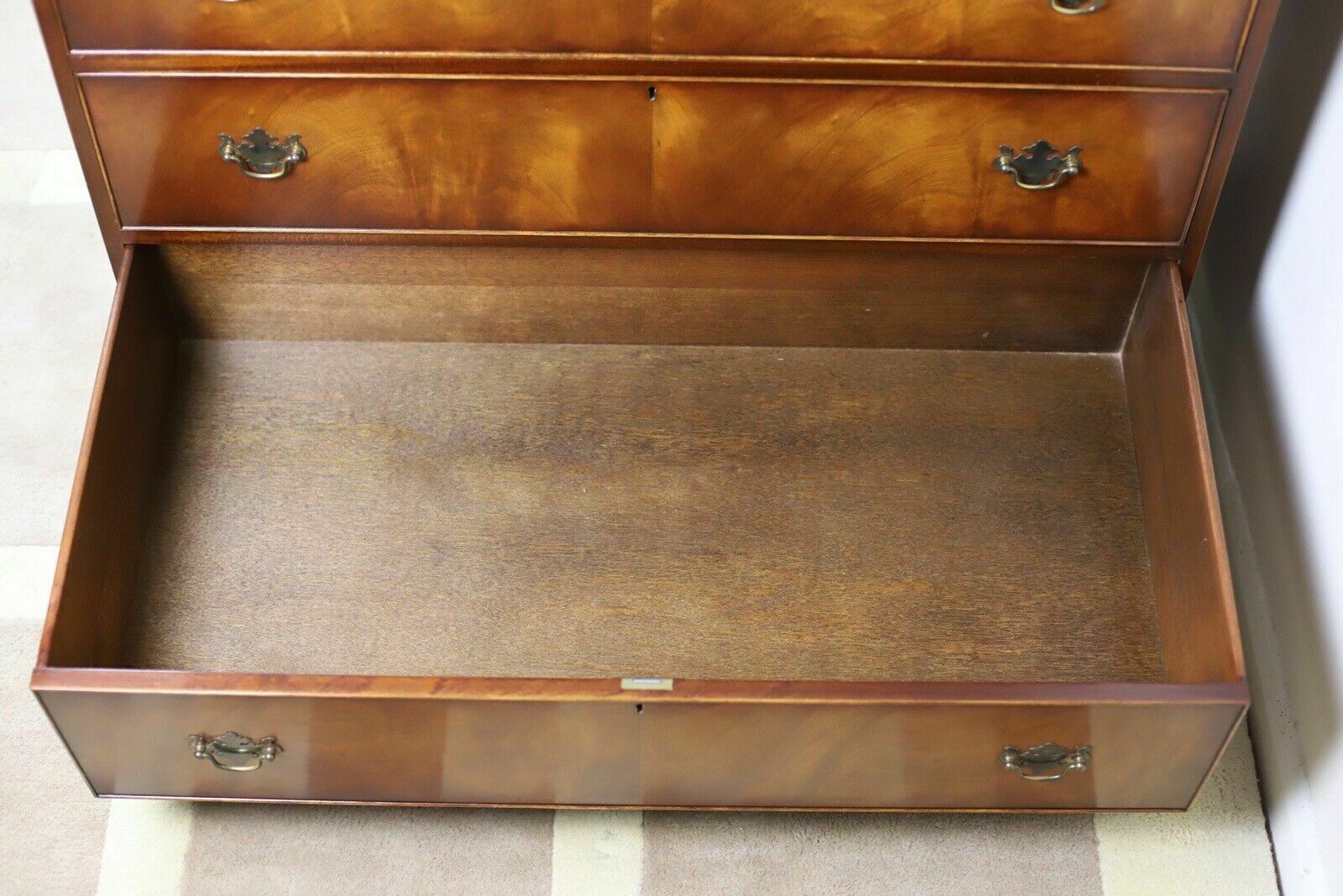 photo for sale George  III Style  Mahogany Chest Of Drawers Made By Bevan Funell Reprodux