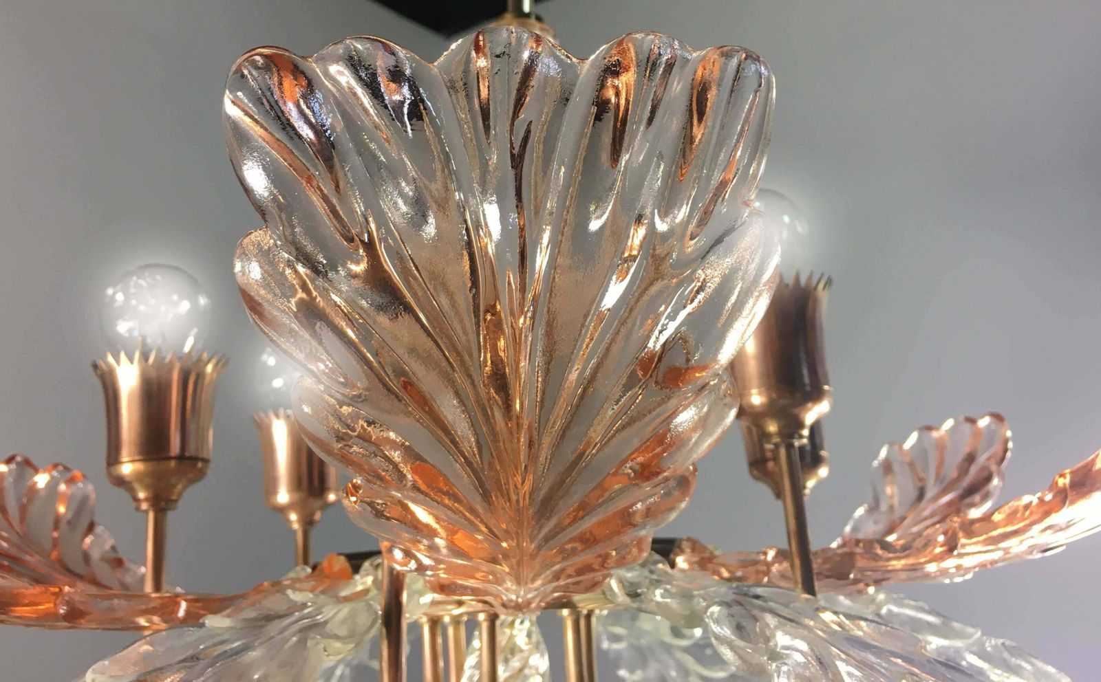 Elegant And Rare Chandelier By Barovier & Toso, Murano, 1940s photo 4031.0