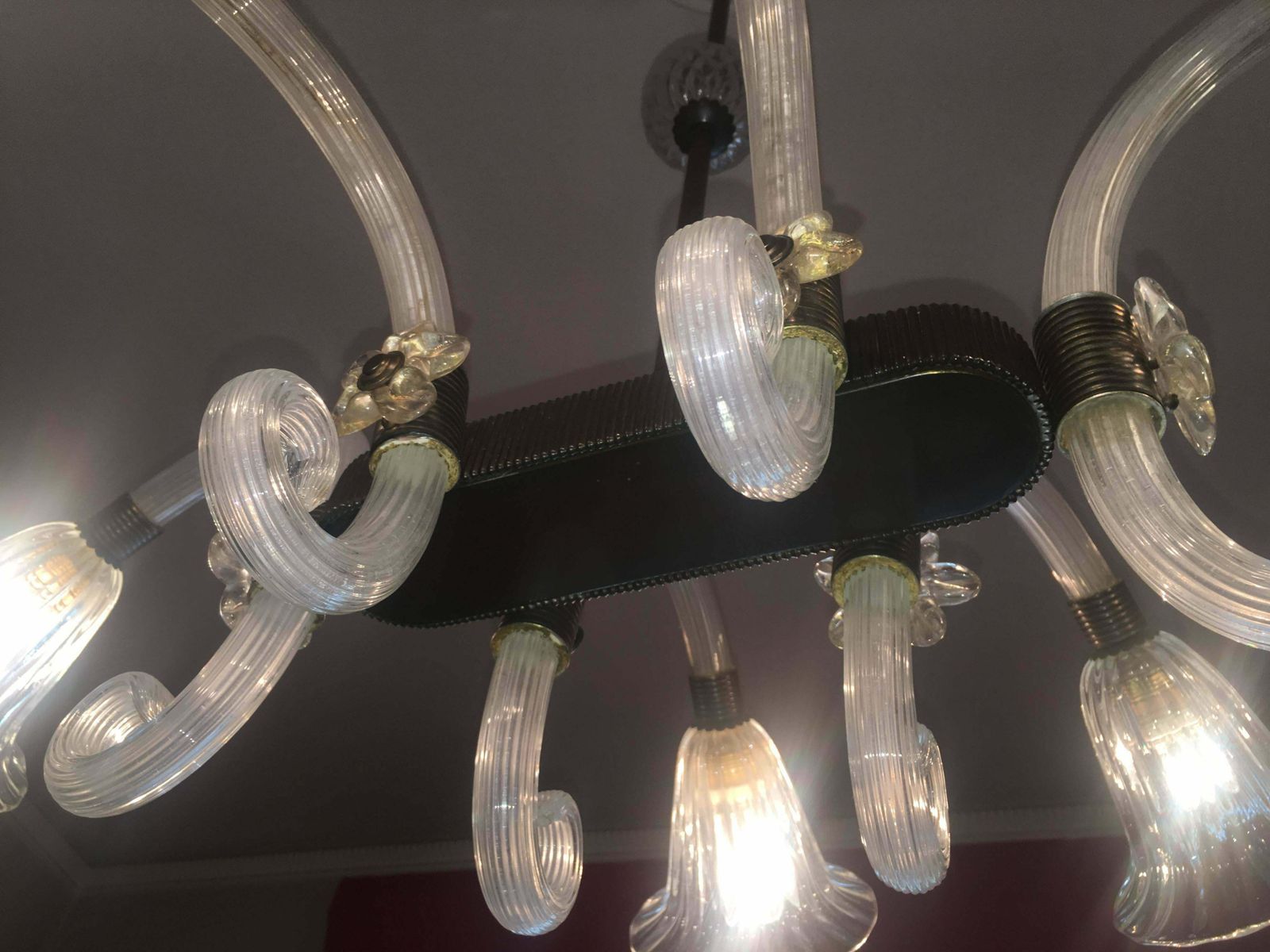 Lighting Amazing Liberty Chandelier By Ercole Barovier, Murano, 1940s photo
