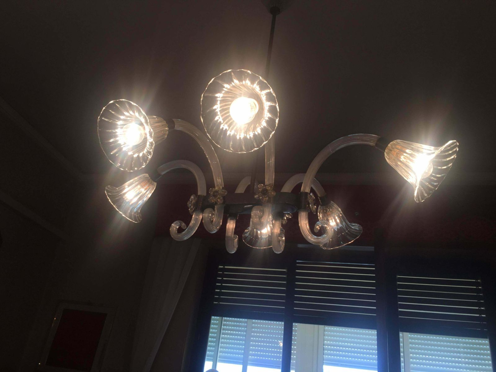 photo vinterior Amazing Liberty Chandelier By Ercole Barovier, Murano, 1940s