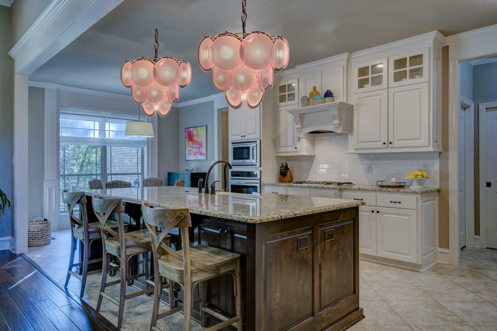 Trio Disc Murano Glass Chandeliers By Vistosi photo for sale