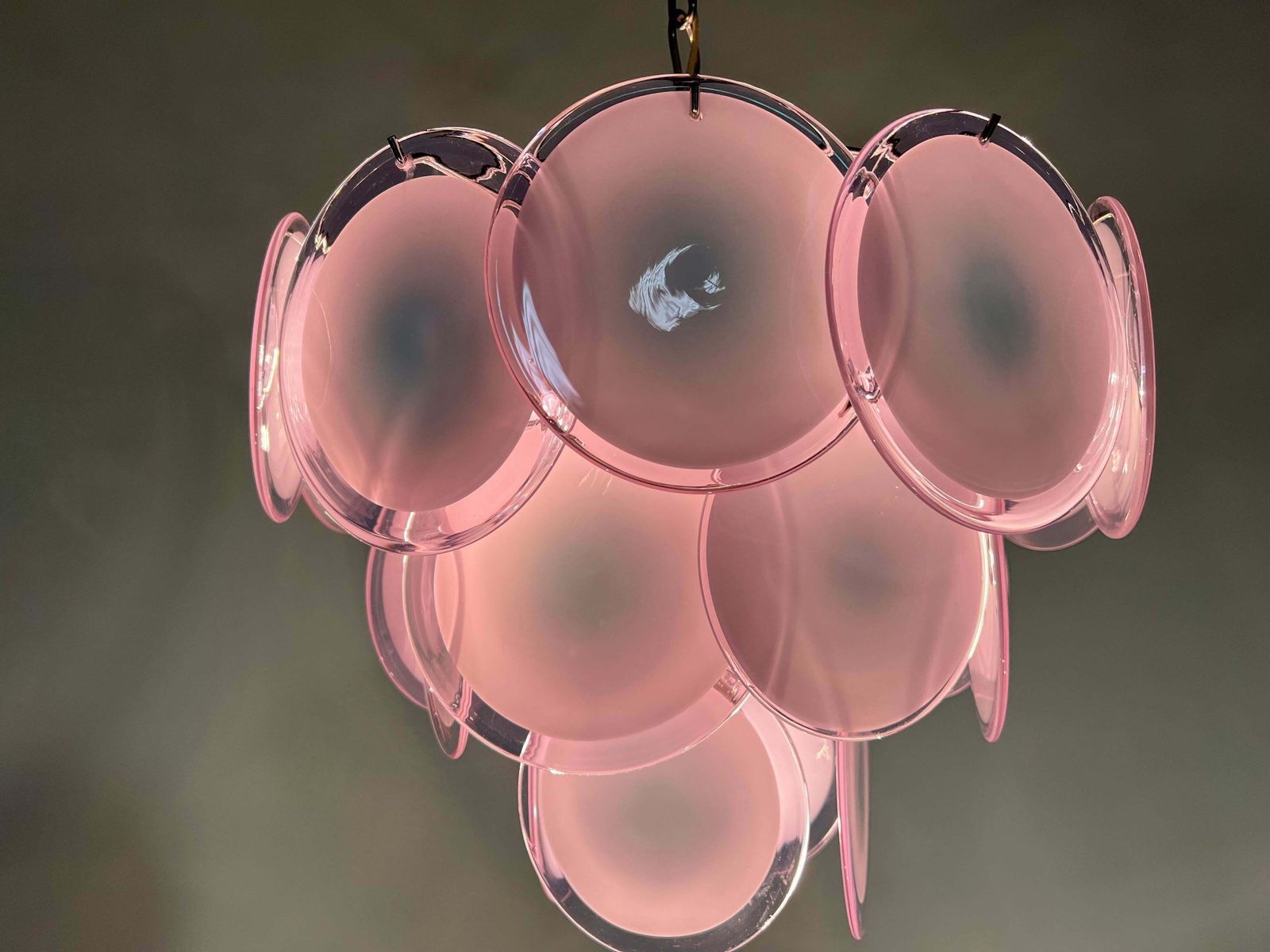 Trio Disc Murano Glass Chandeliers By Vistosi photo 4594.0