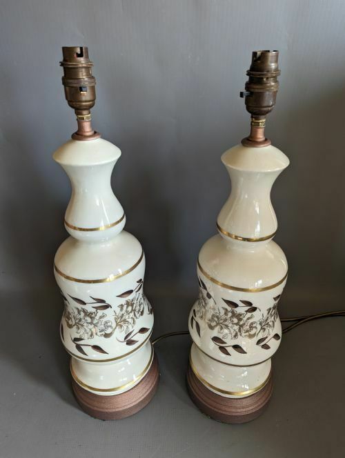 photo furniture Attractive Pair Of 1920s Opaline Lamps