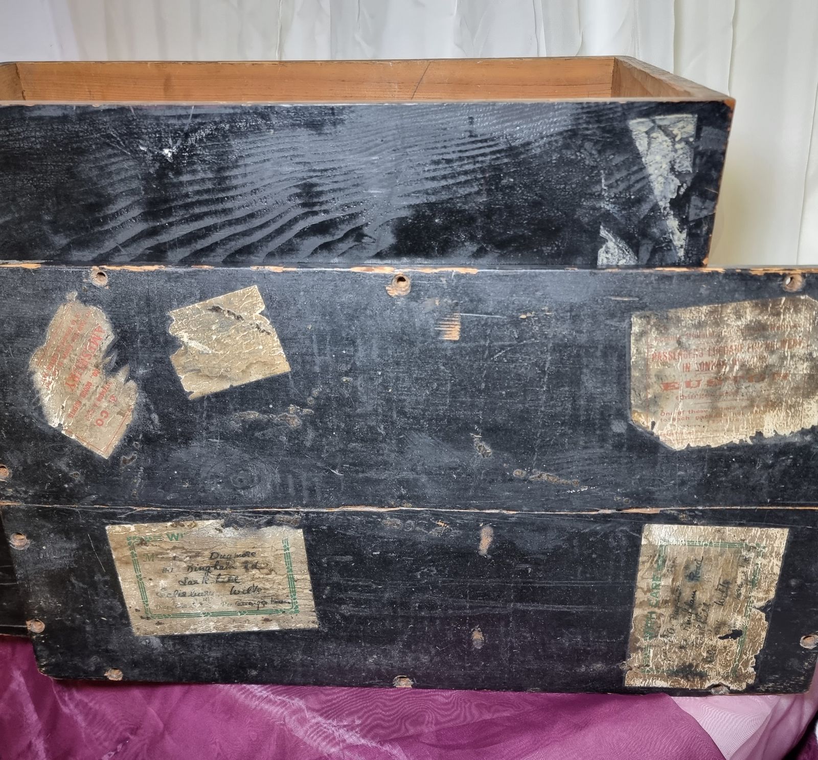 1930s Cabin Box From The Ss Tuscania With Original Labels photo vintage
