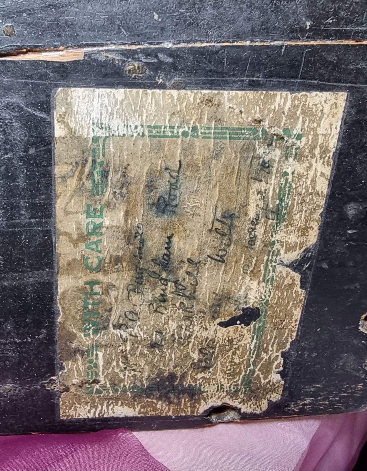 photo vinterior 1930s Cabin Box From The Ss Tuscania With Original Labels