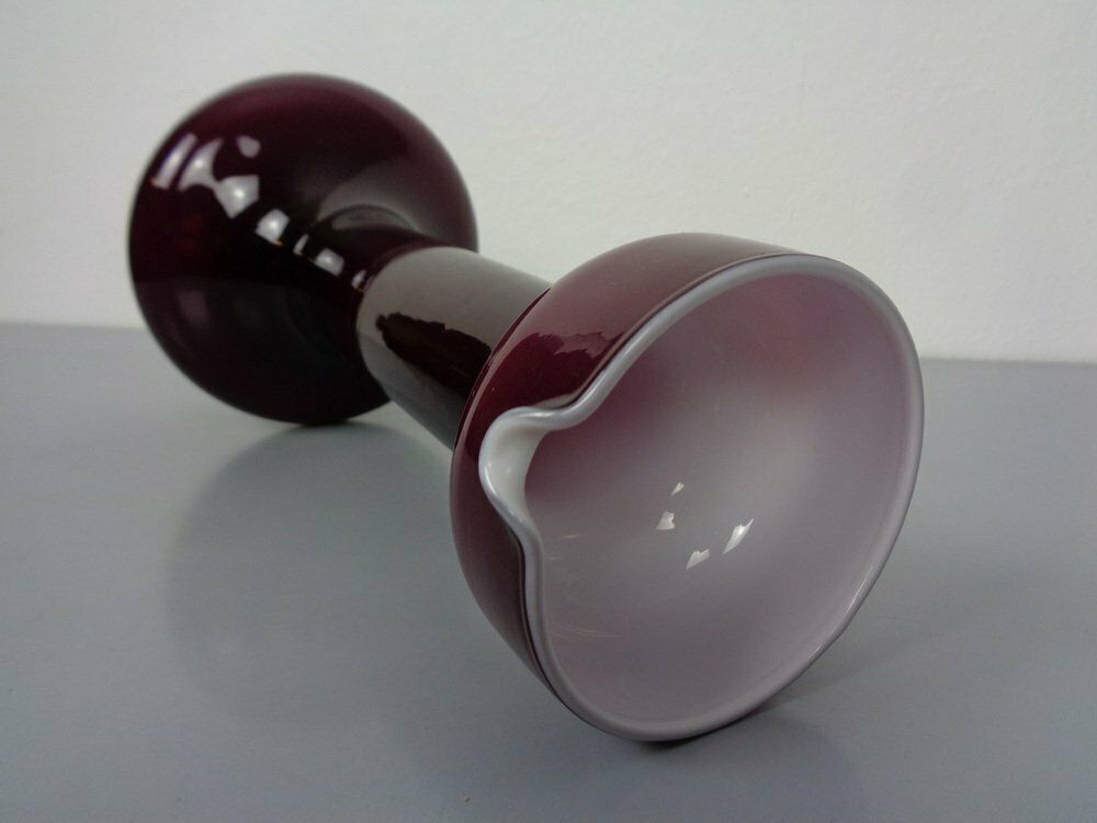 Large Italian Glass Vase By Empoli, 1960s photo vintage
