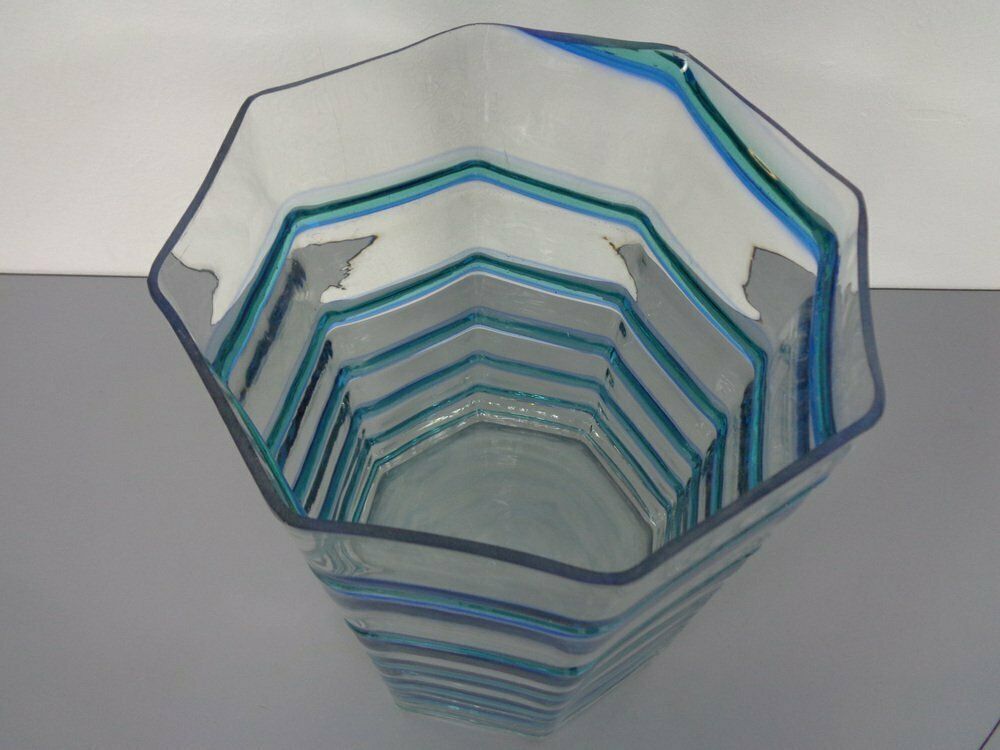 Large French Filigree Vase In Crystal Glass, 1960s photo buy